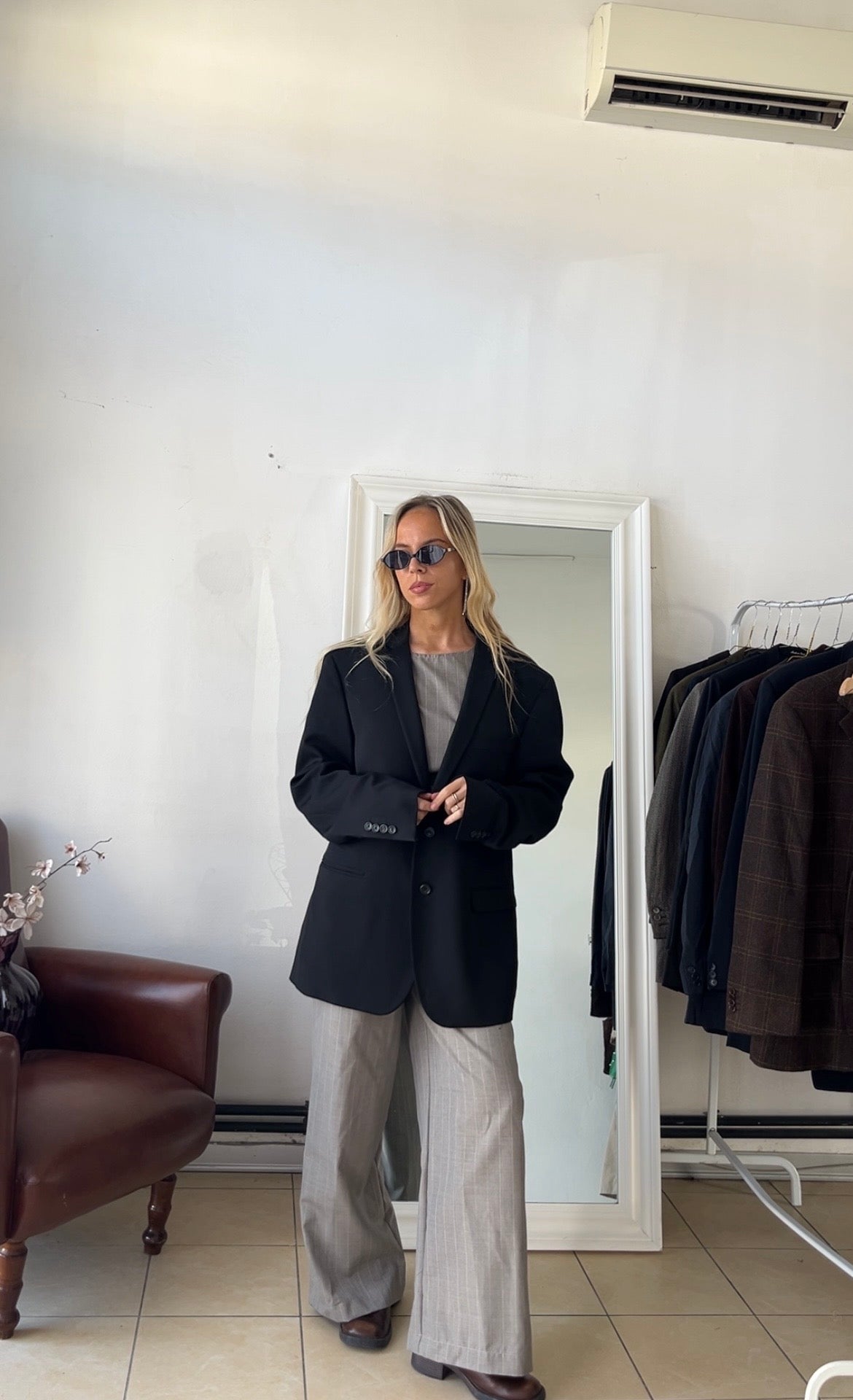 Blazer 100% lana oversize nero