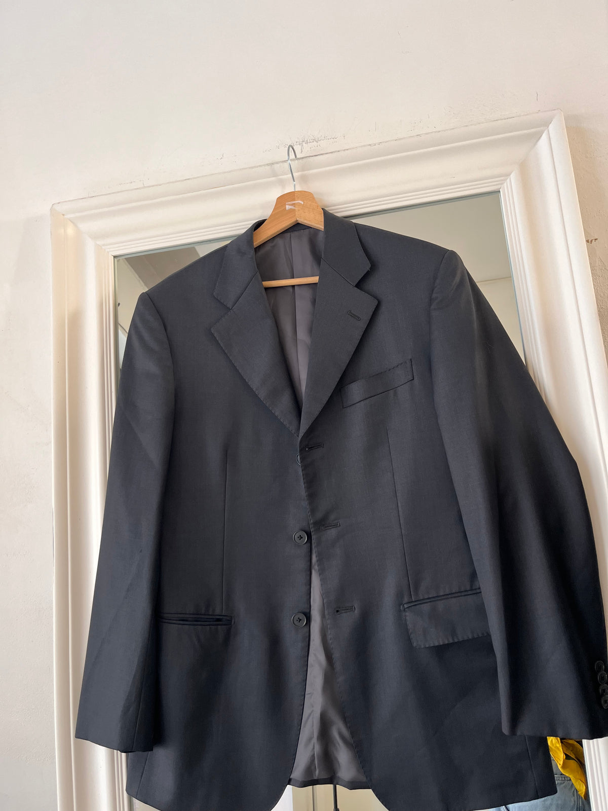 Blazer 100% lana oversize grigio scuro