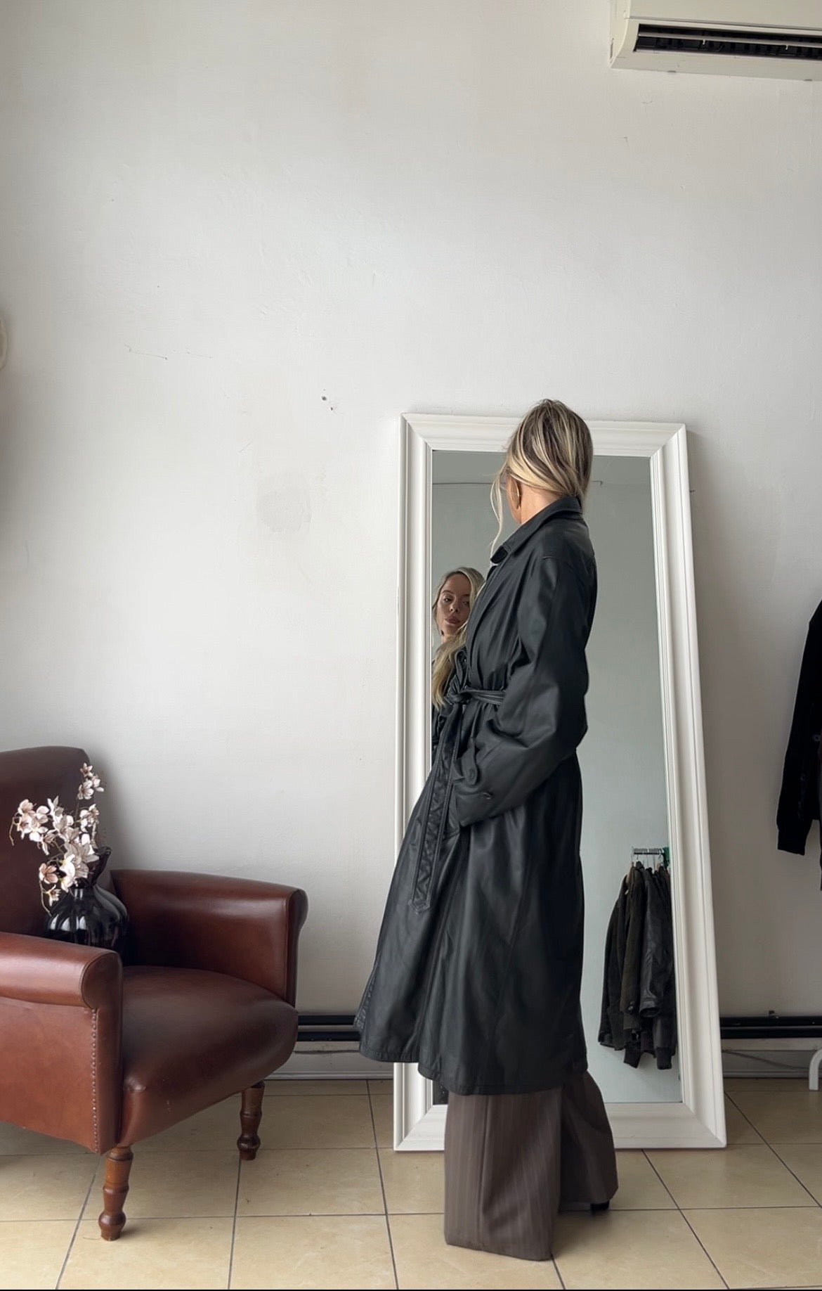 Trench 100% Vera pelle made in Italy