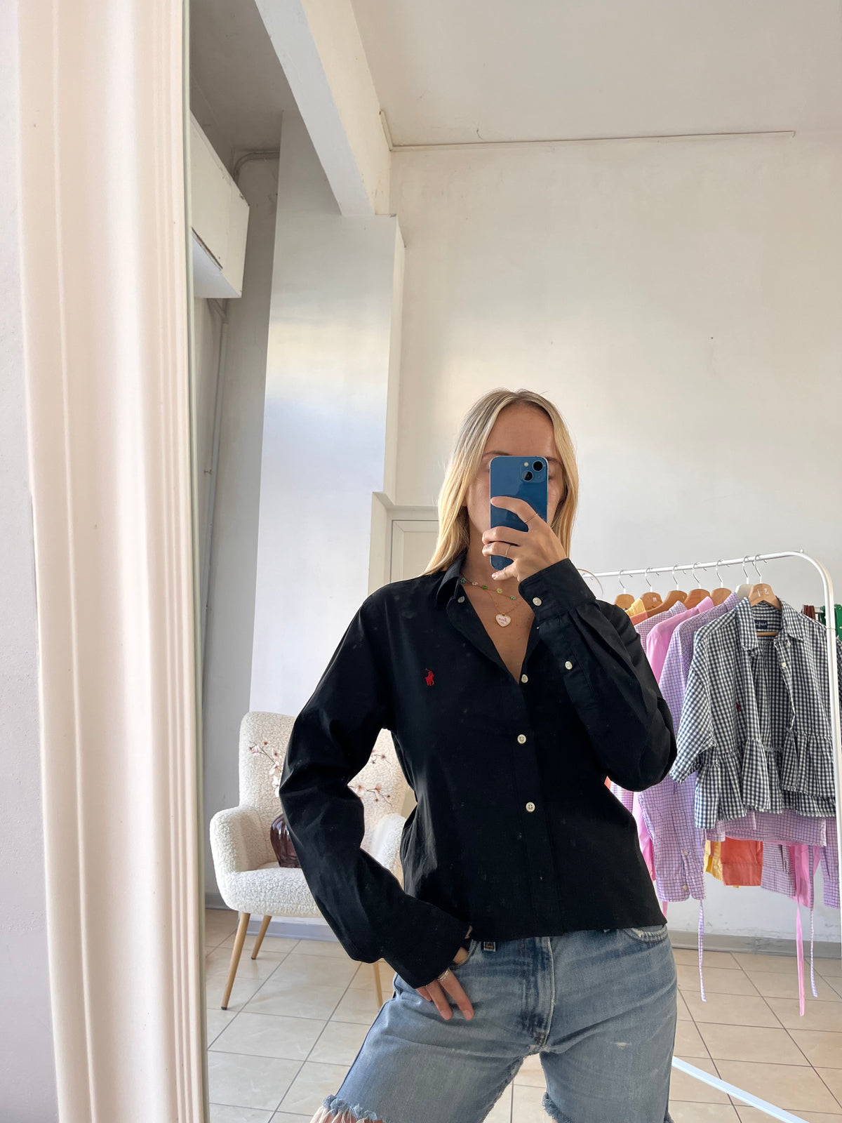 Camicia Polo Ralph Lauren nera