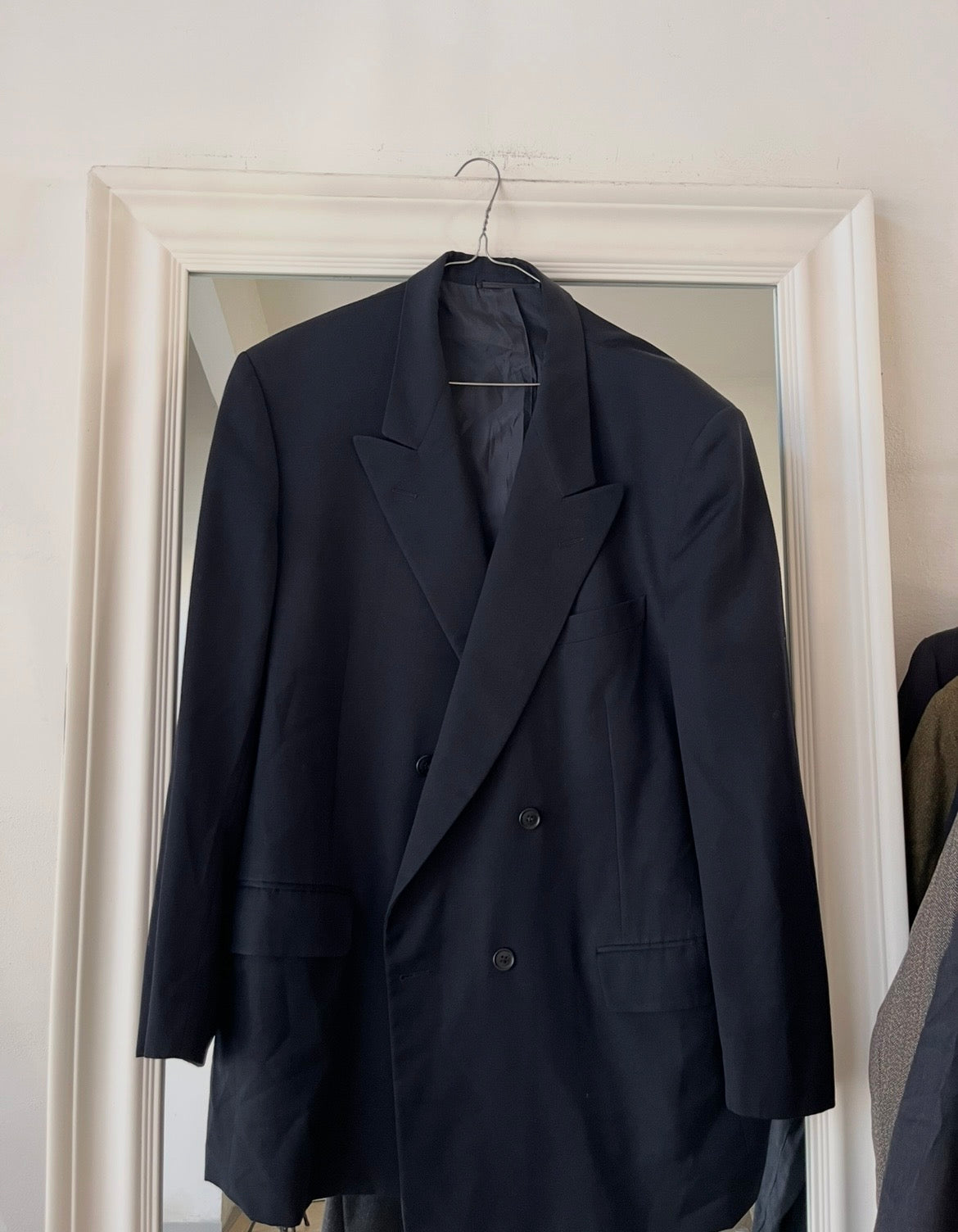 Blazer oversize 100% lana nero