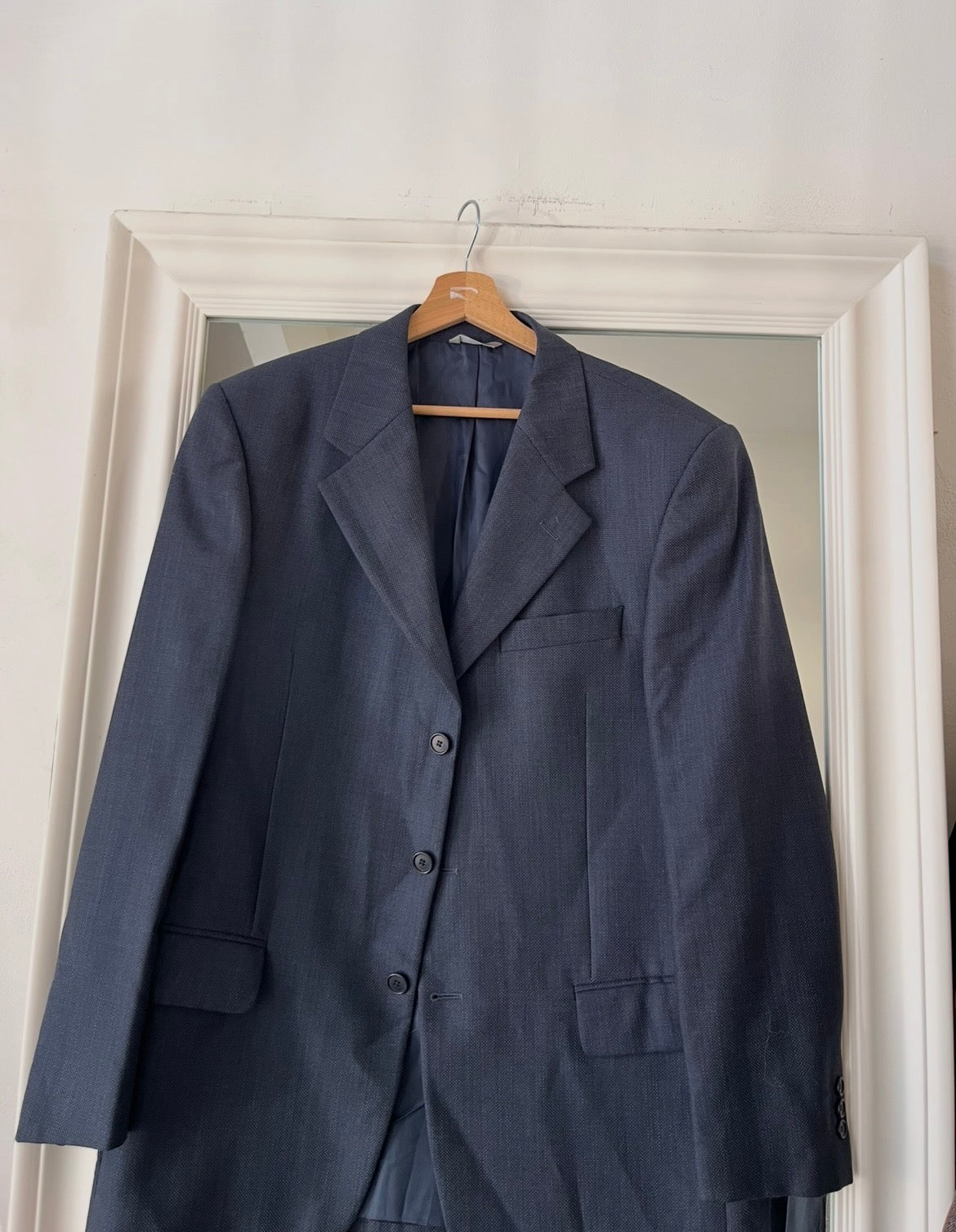 Blazer 100% lana blu oversize