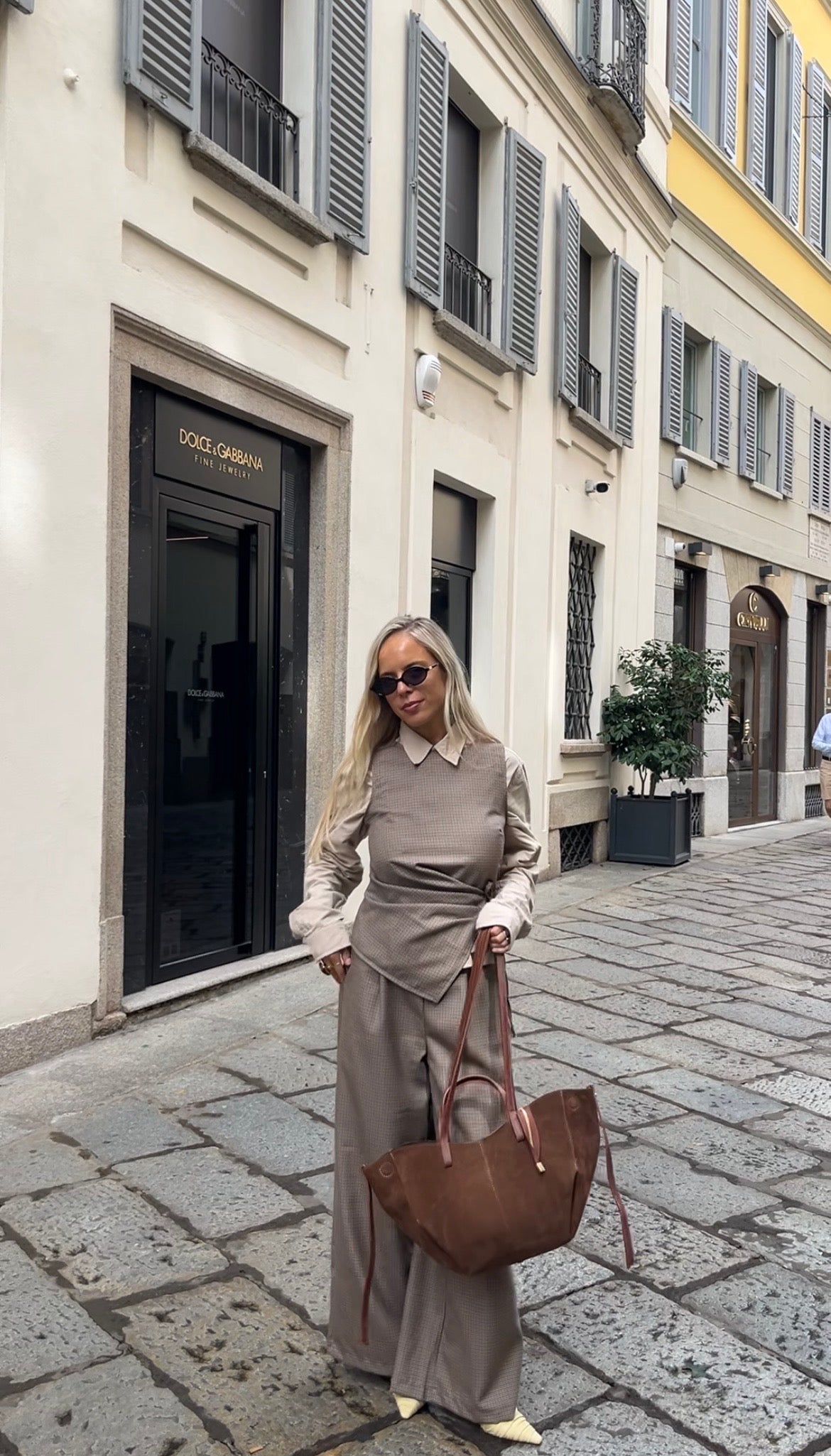 Pantalone Gabry 100% lana vergine made in Italy quadretti