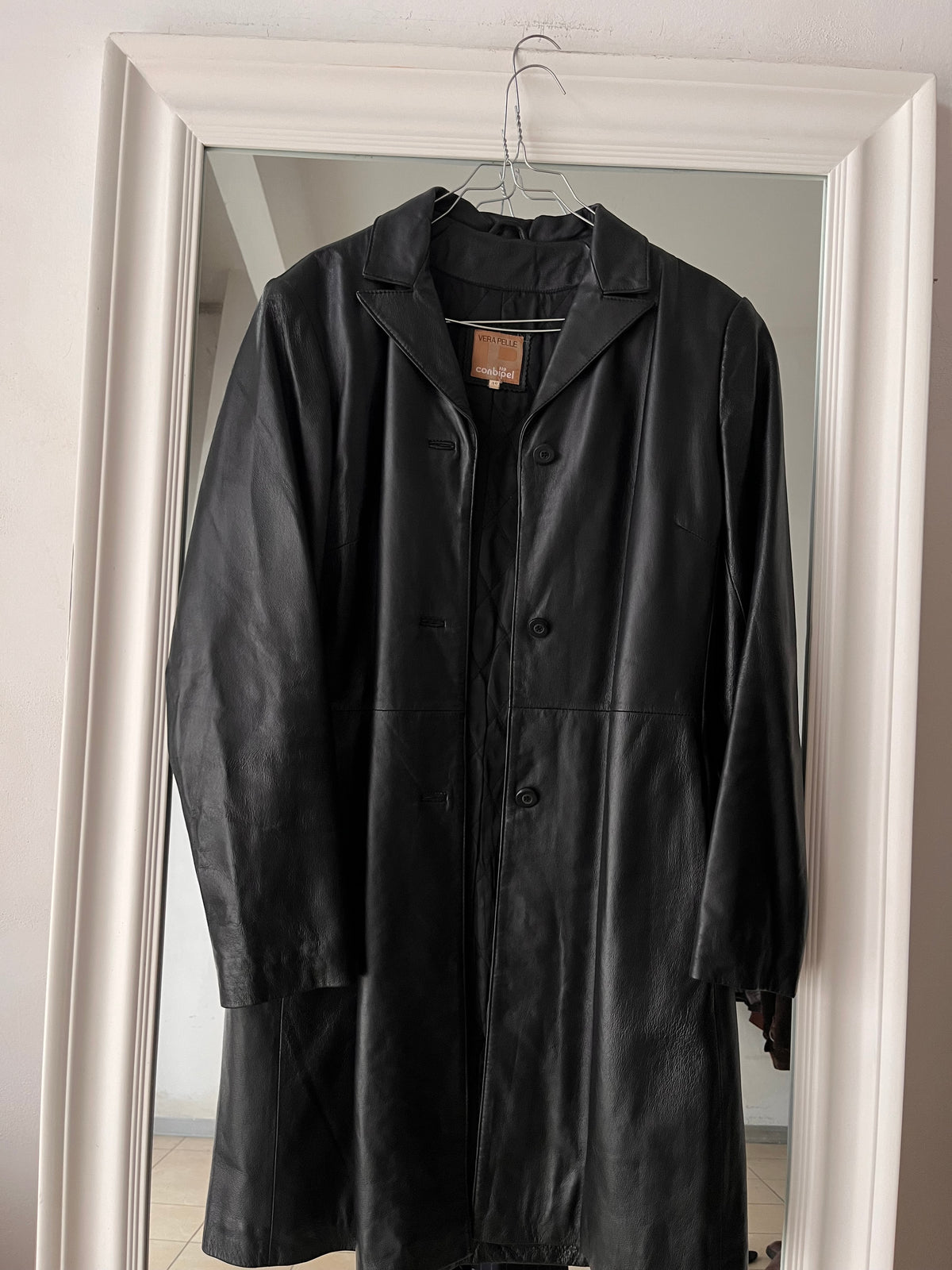 Giacca 100% vera pelle nera