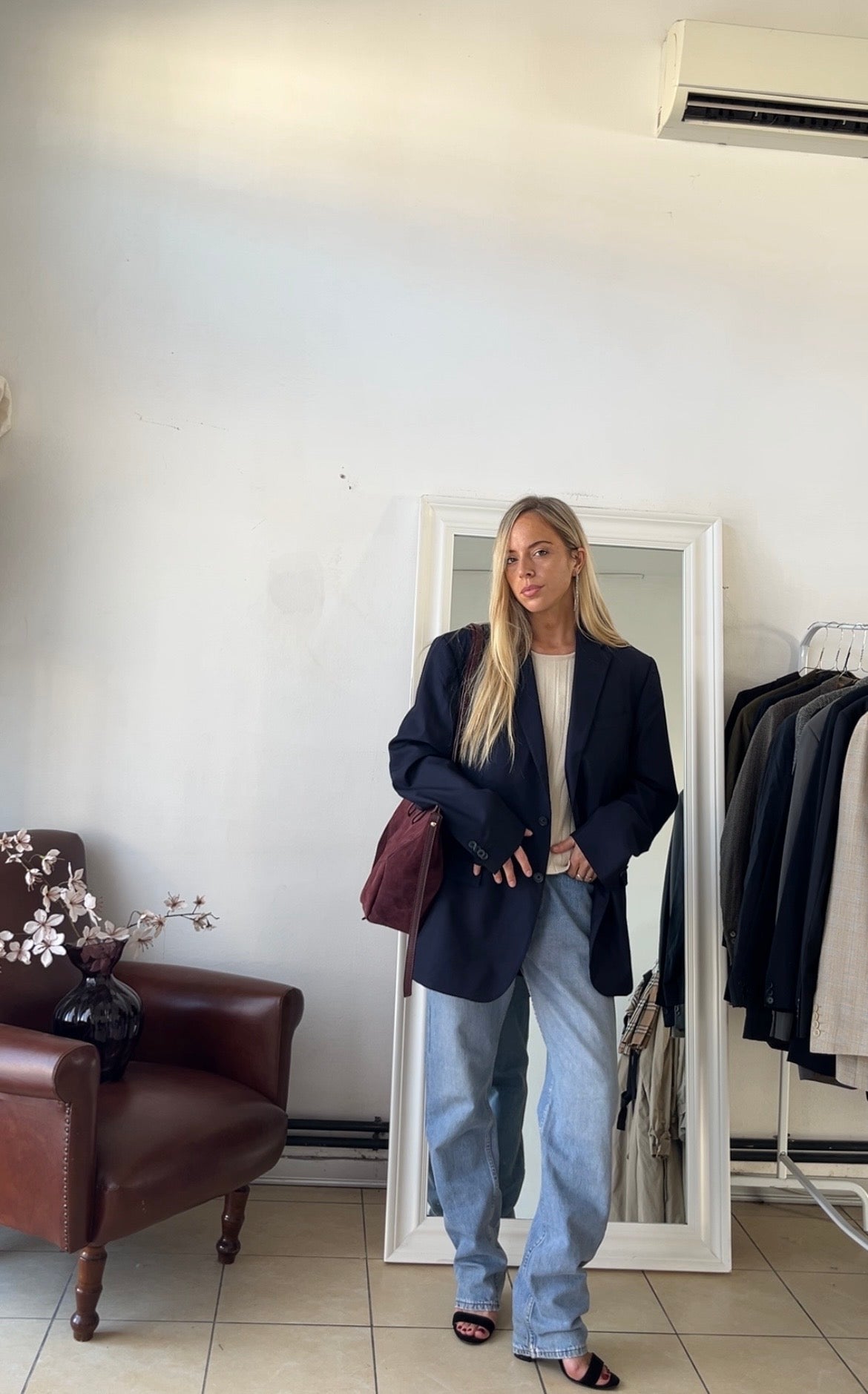 Blazer Corneliani blu scuro oversize