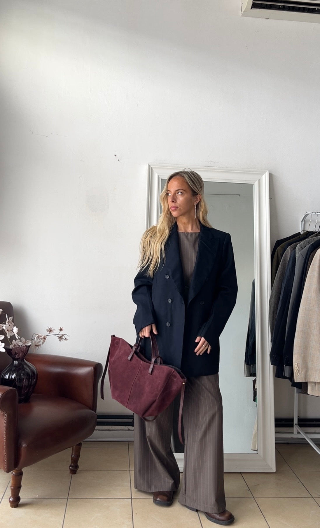 Giacca Cerruti doppiopetto 100% lana blu scuro oversize