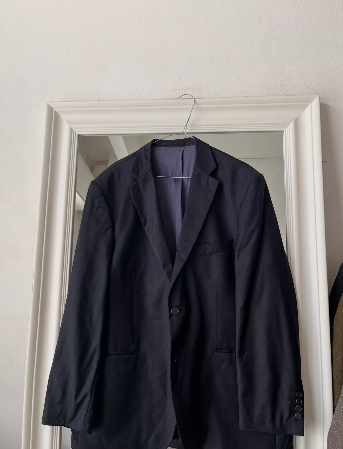 Blazer 92% lana blu scuro