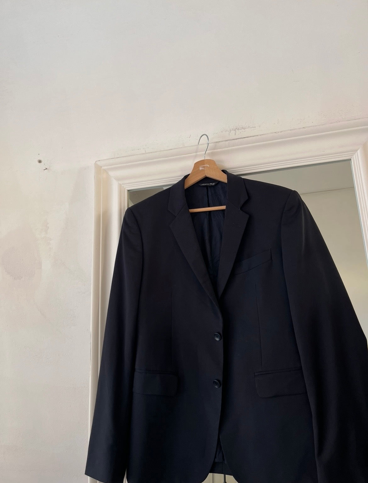 Blazer 44% lana blu scuro slim
