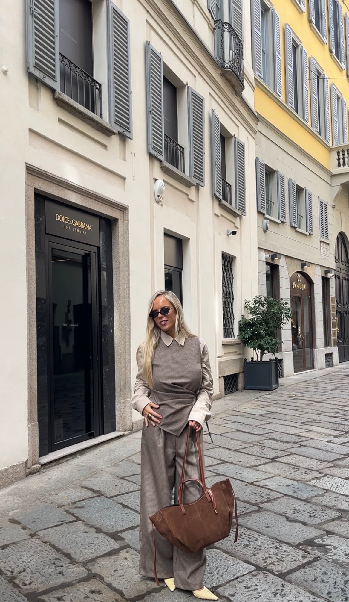 Pantalone Gabry 100% lana vergine made in Italy quadretti