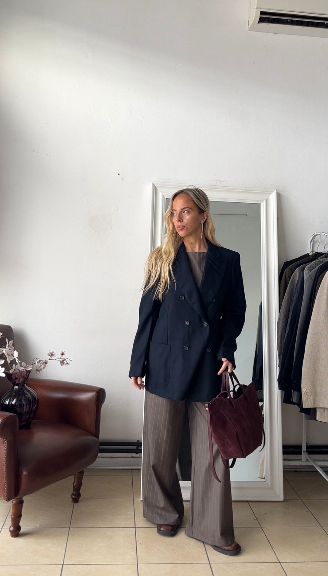 Giacca Cerruti doppiopetto 100% lana blu scuro oversize