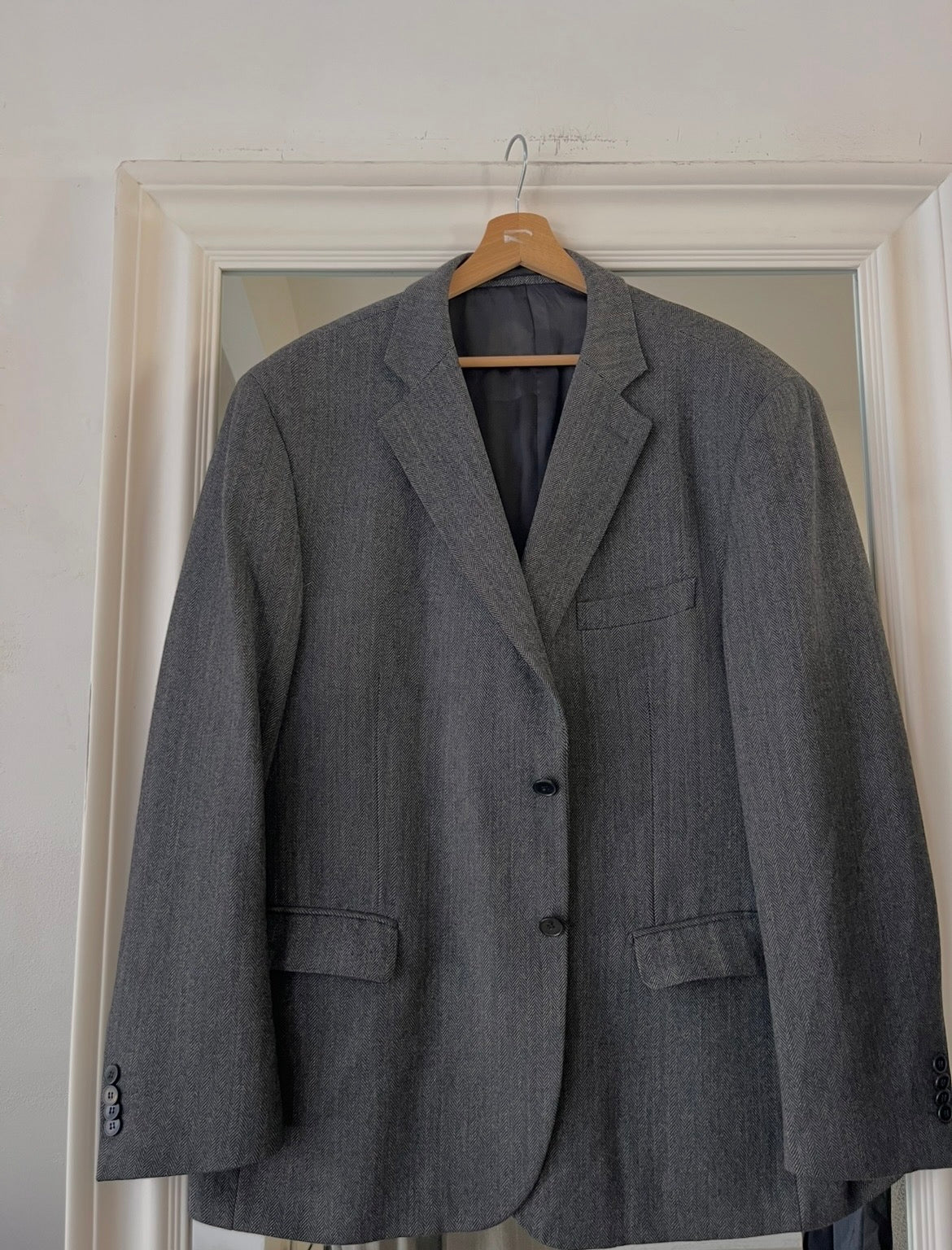 Blazer 100% lana oversize grigio