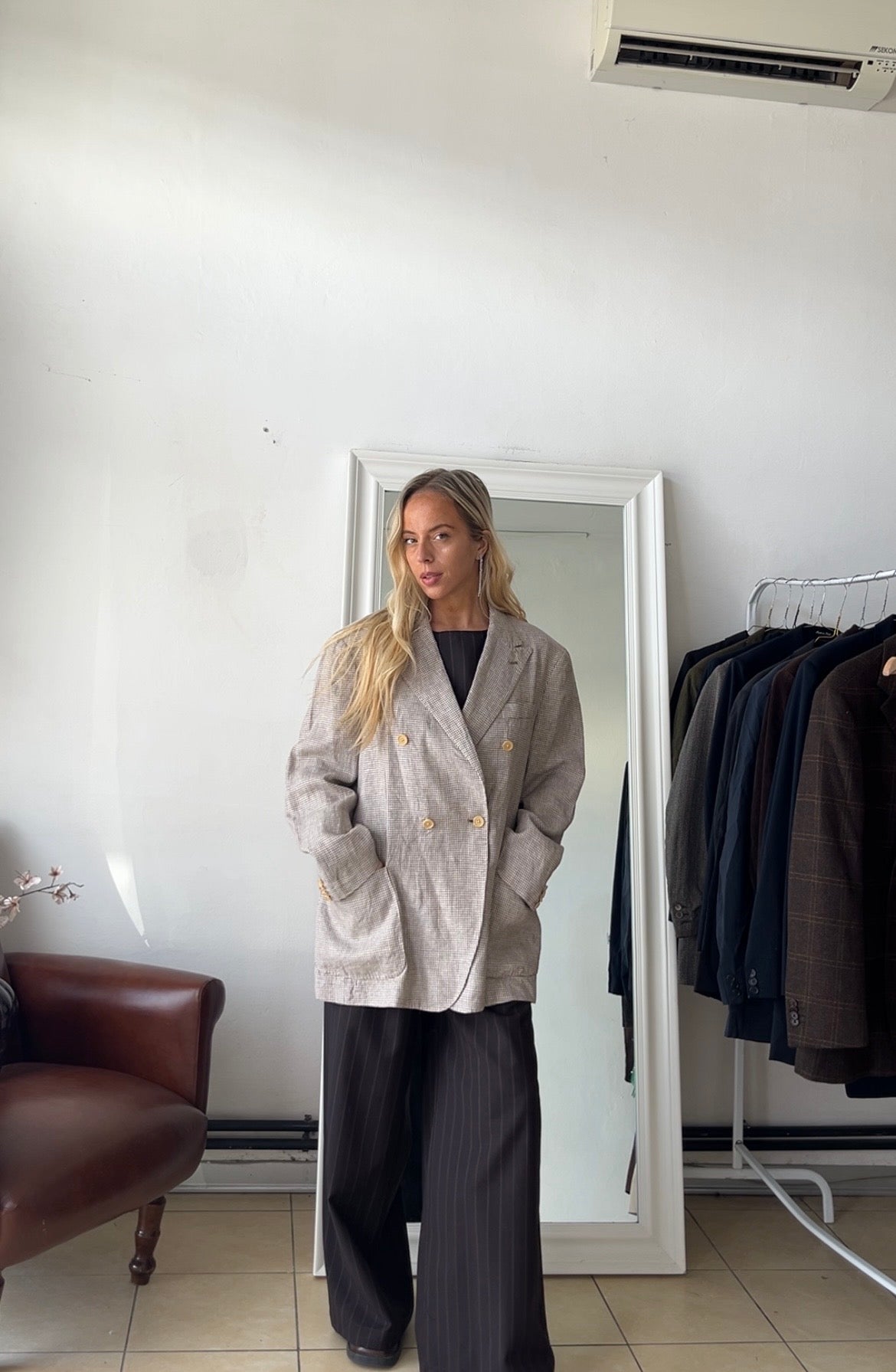 Blazer Gutterige’s lino e cotone oversize