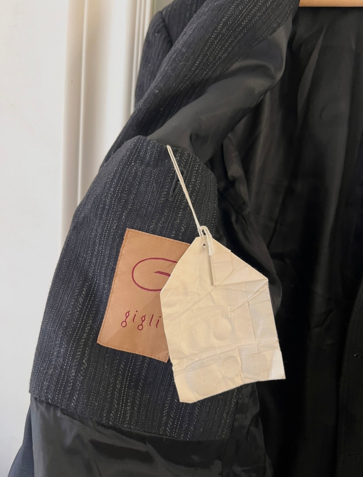 Blazer 100% lana oversize grigio scuro