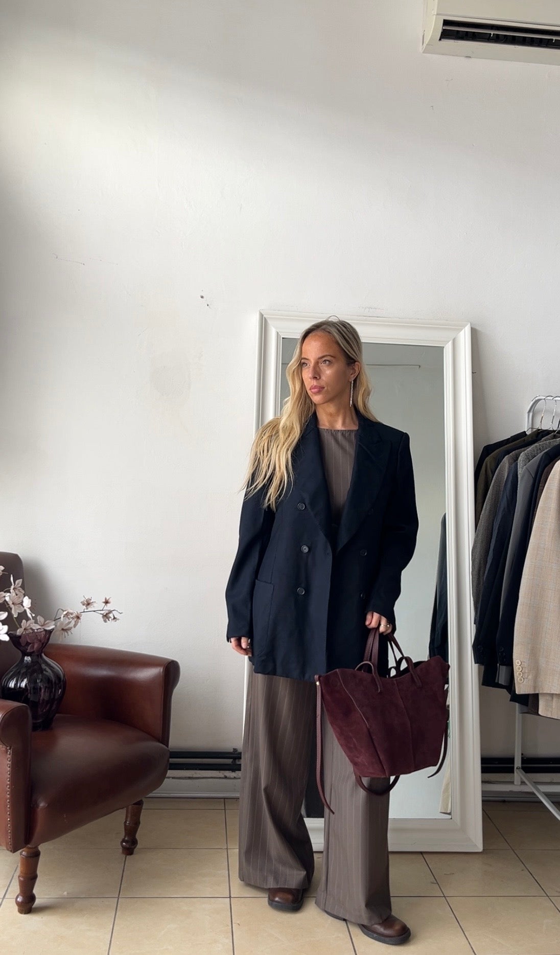 Giacca Cerruti doppiopetto 100% lana blu scuro oversize