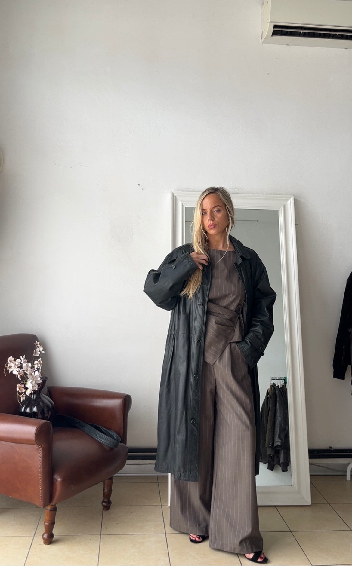 Trench 100% Vera pelle made in Italy