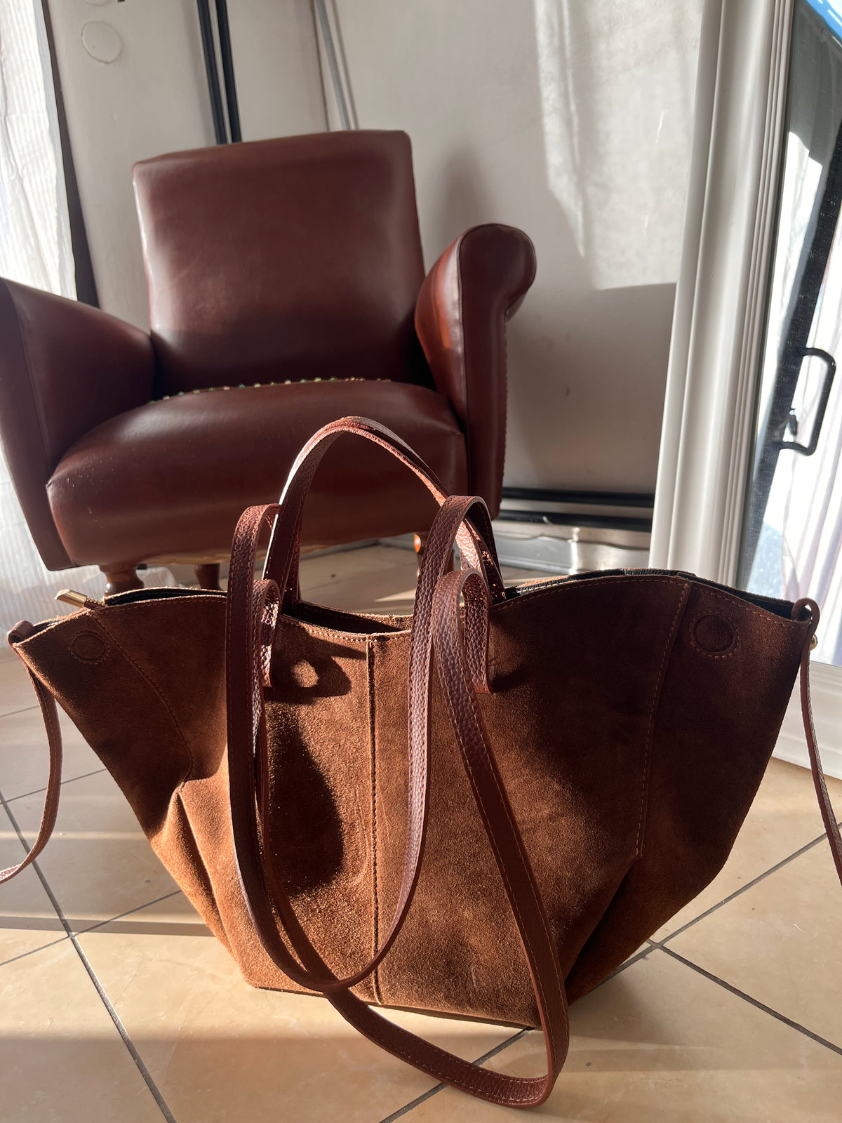 Borsa 100% suede simil Polène Paris