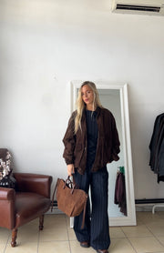 Giacca bomber 100% vera pelle made in italy