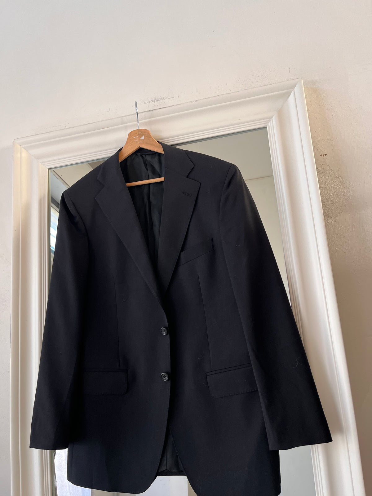 Blazer 100% lana nero slim
