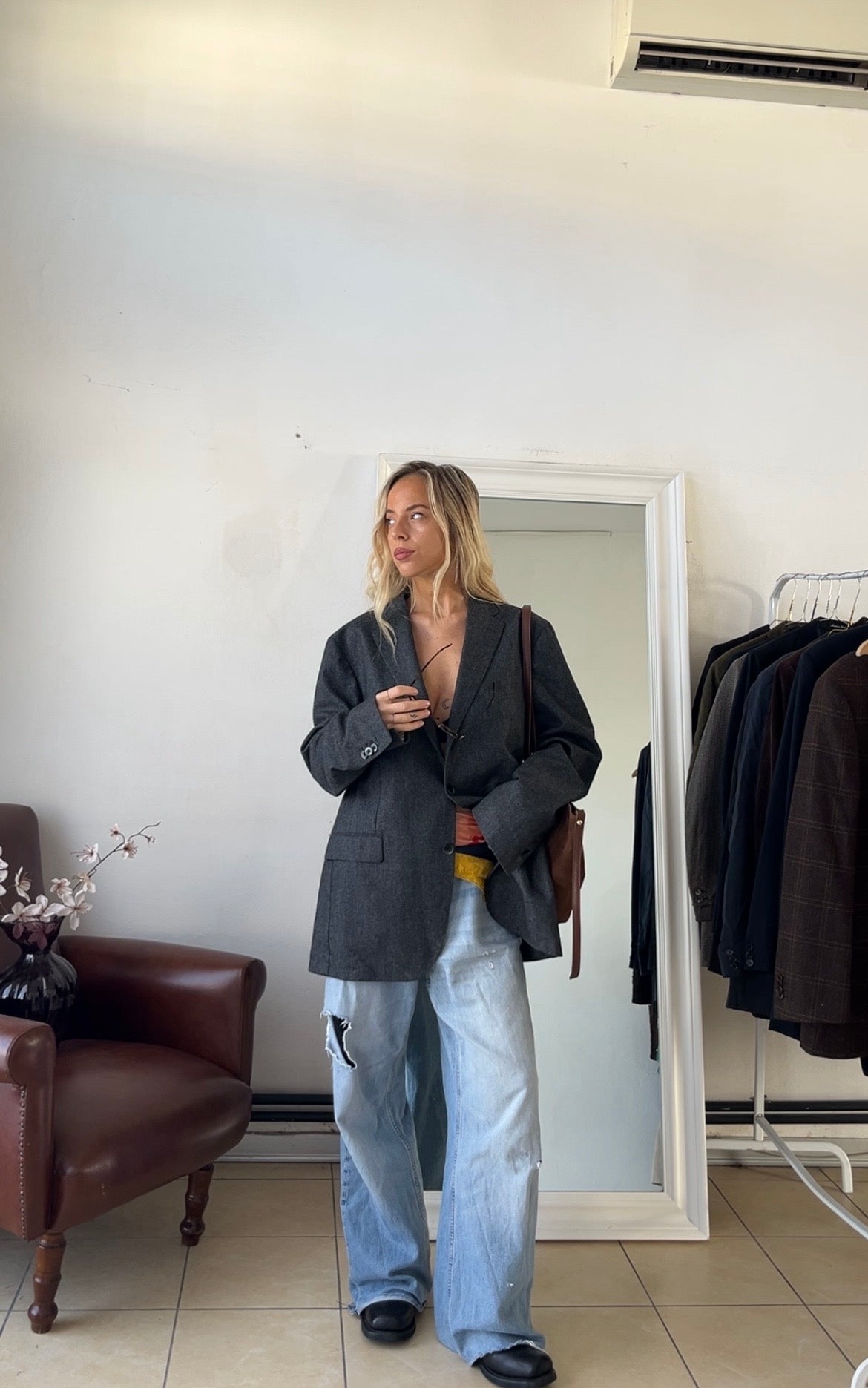 Blazer 100% lana oversize Vitale Barberis canonico