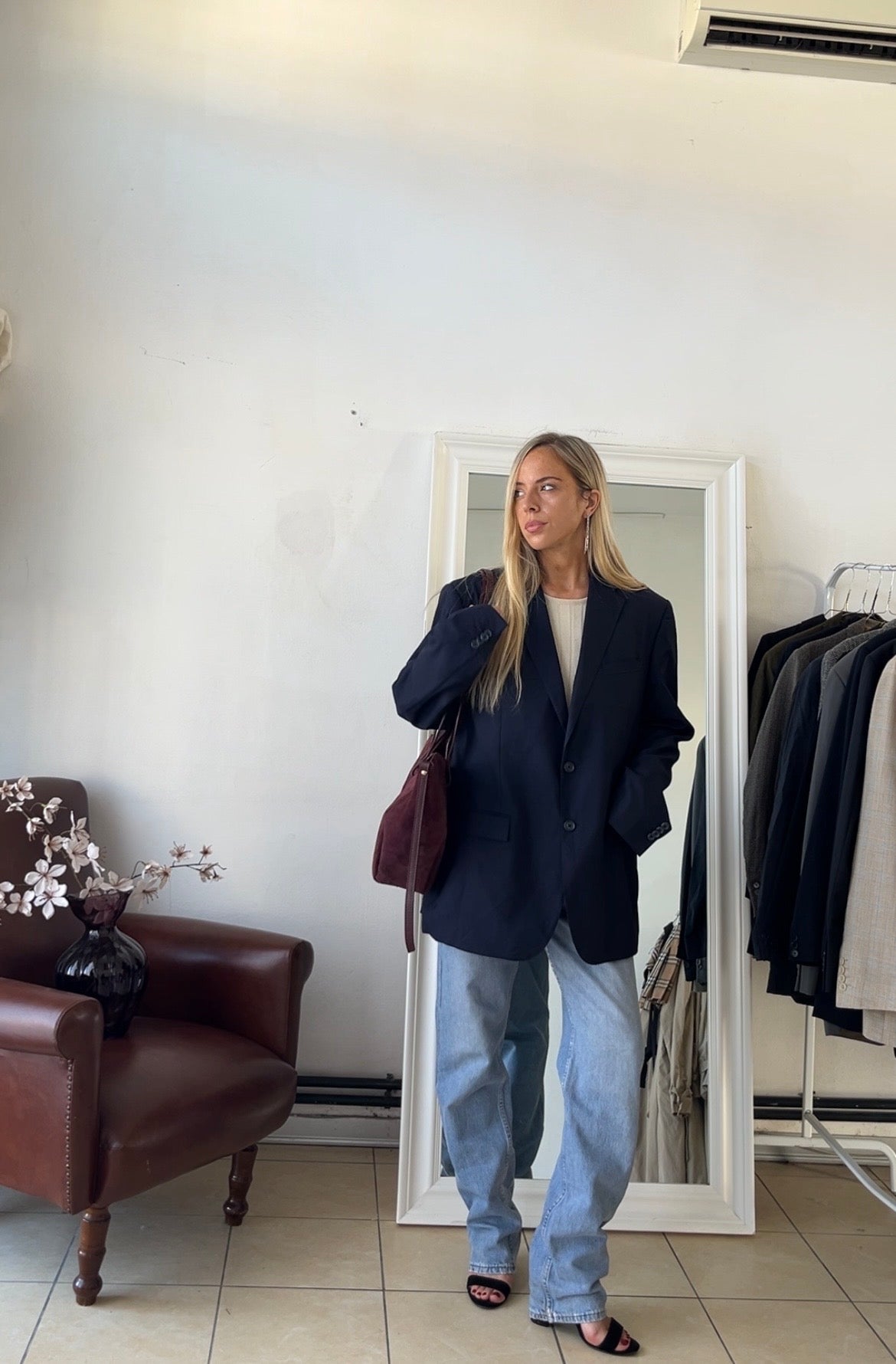 Blazer Corneliani blu scuro oversize