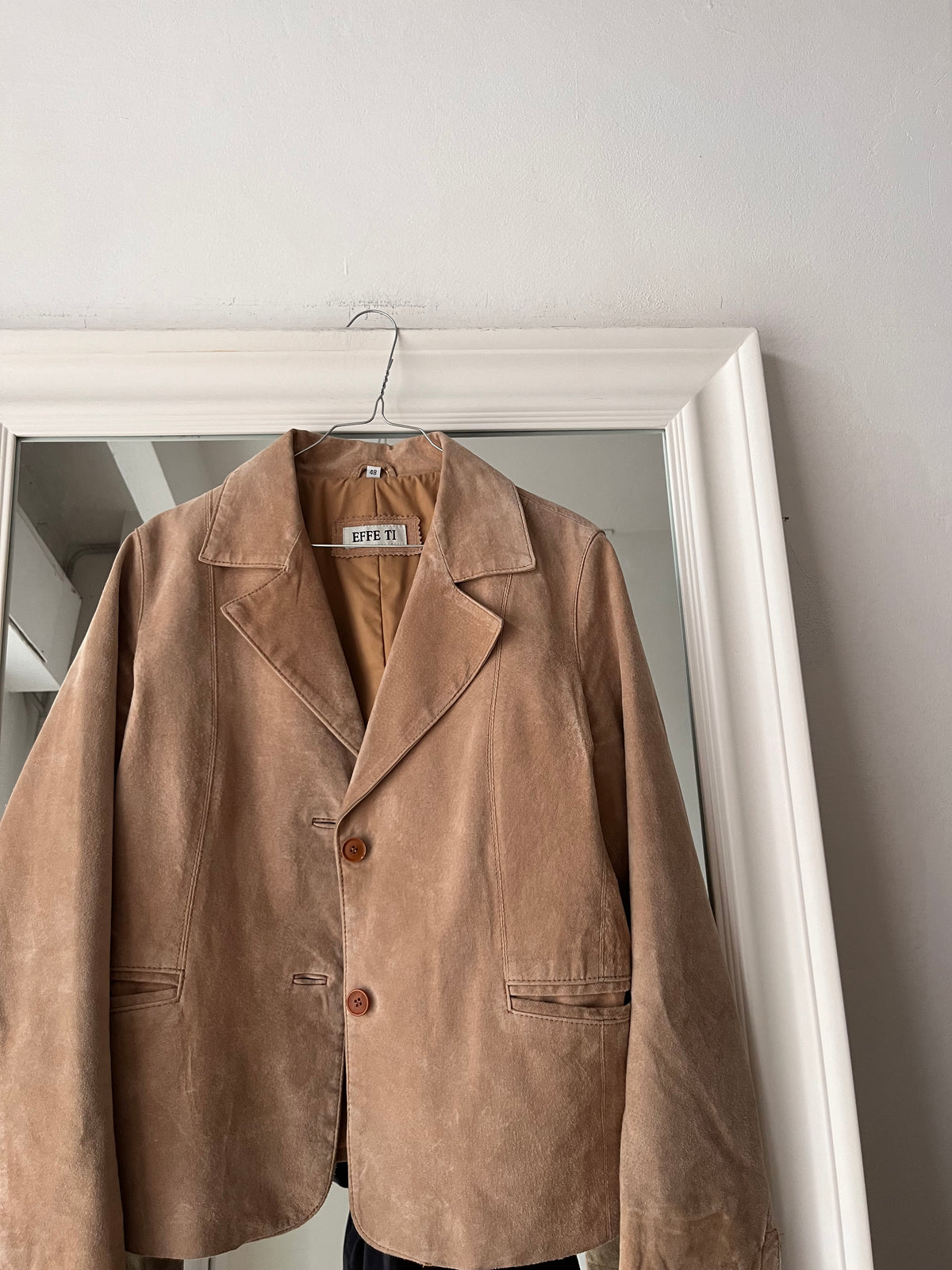 Giacca 100% vera pelle made in Italy burro