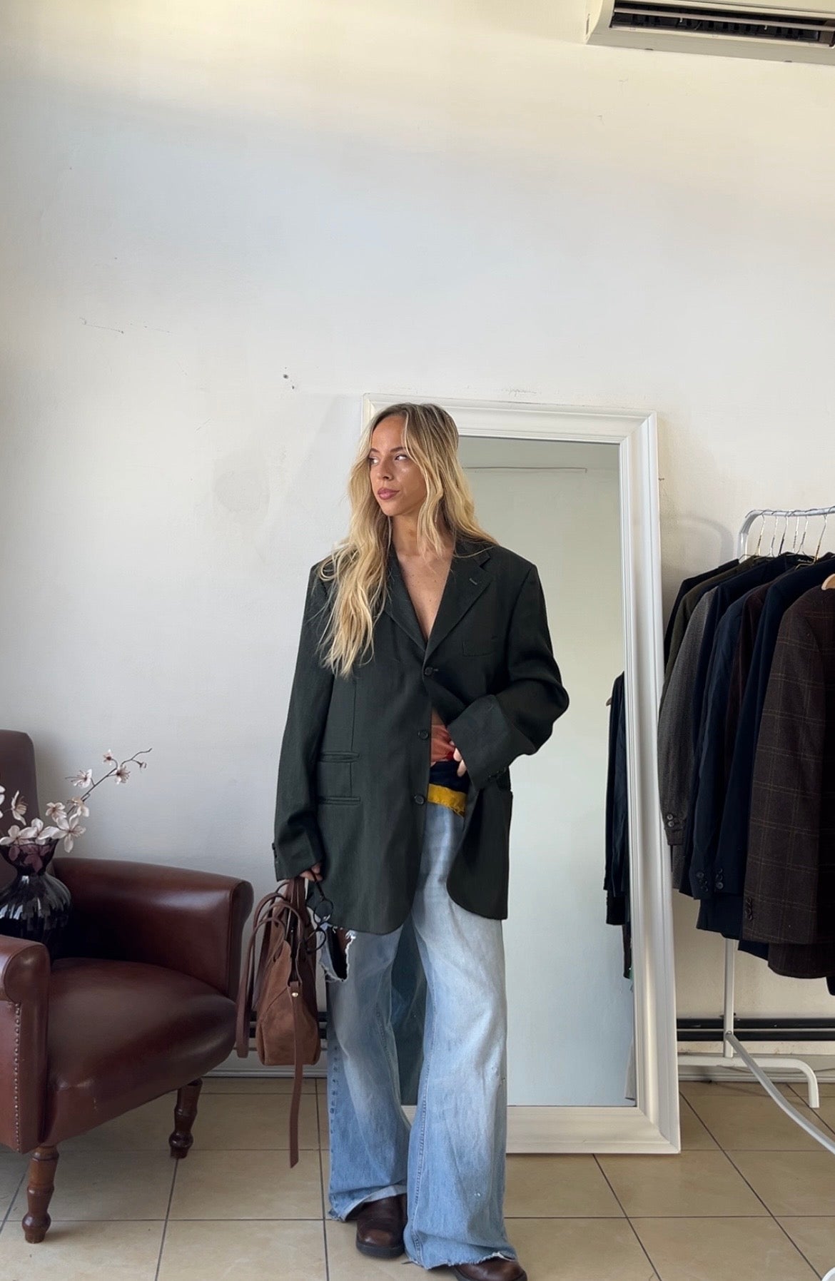 Blazer 100% lana Verdone oversize