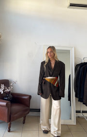 Blazer 100% lana oversize cioccolato
