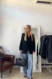 Blazer 100% lana slim fit nero