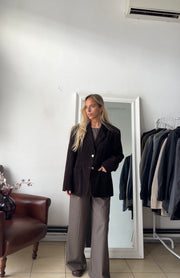 Blazer cioccolato 100% cotone