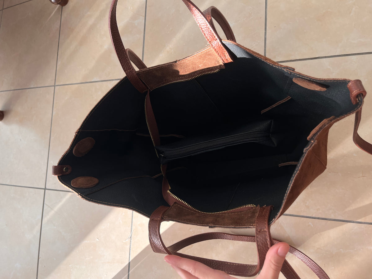 Borsa 100% suede simil Polène Paris