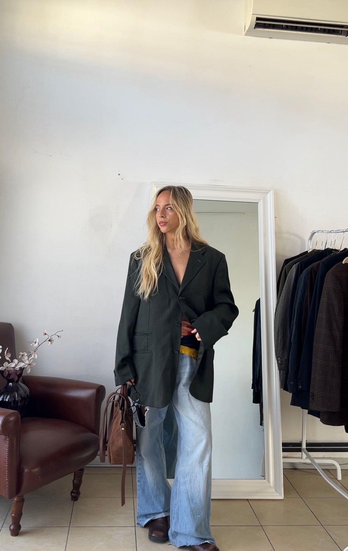 Blazer 100% lana Verdone oversize
