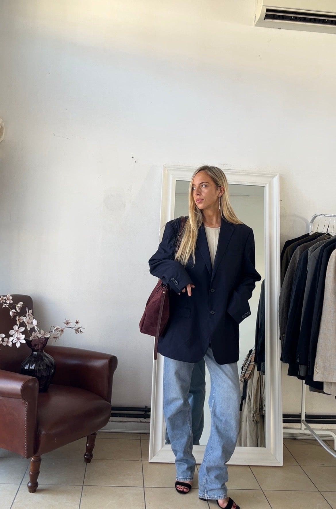 Blazer Corneliani blu scuro oversize