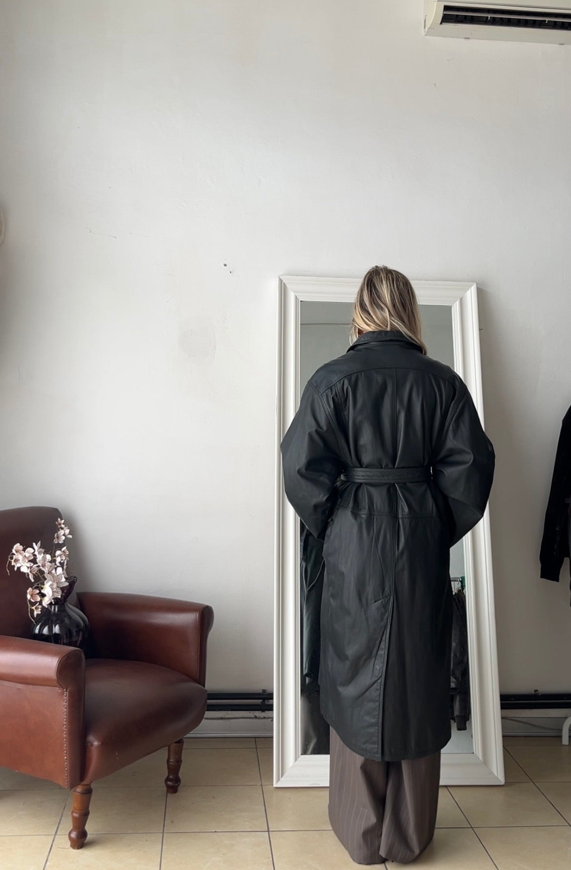 Trench 100% Vera pelle made in Italy