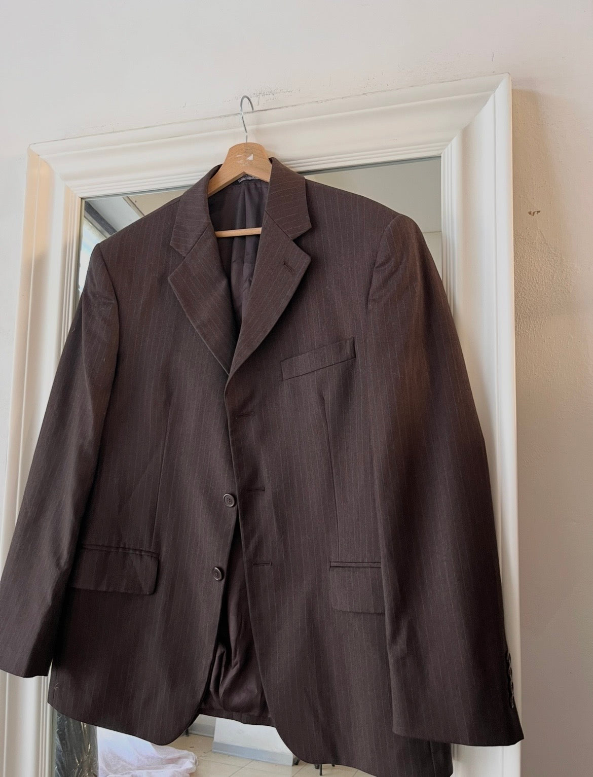 Blazer 100% lana cioccolato oversize