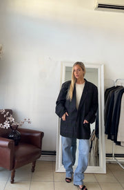 Blazer lino e seta oversize