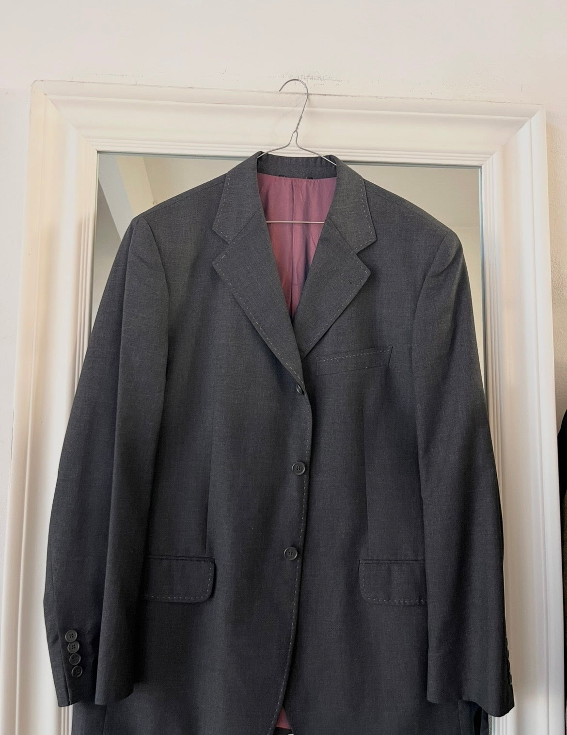 Blazer 100% lana oversize grigio
