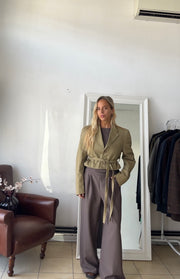Blazer 100% cotone beige