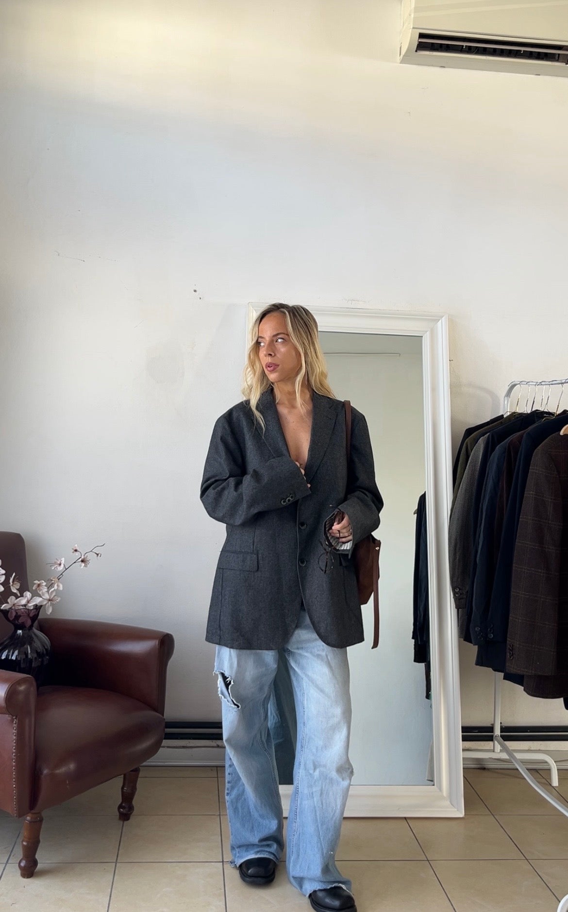 Blazer 100% lana oversize Vitale Barberis canonico