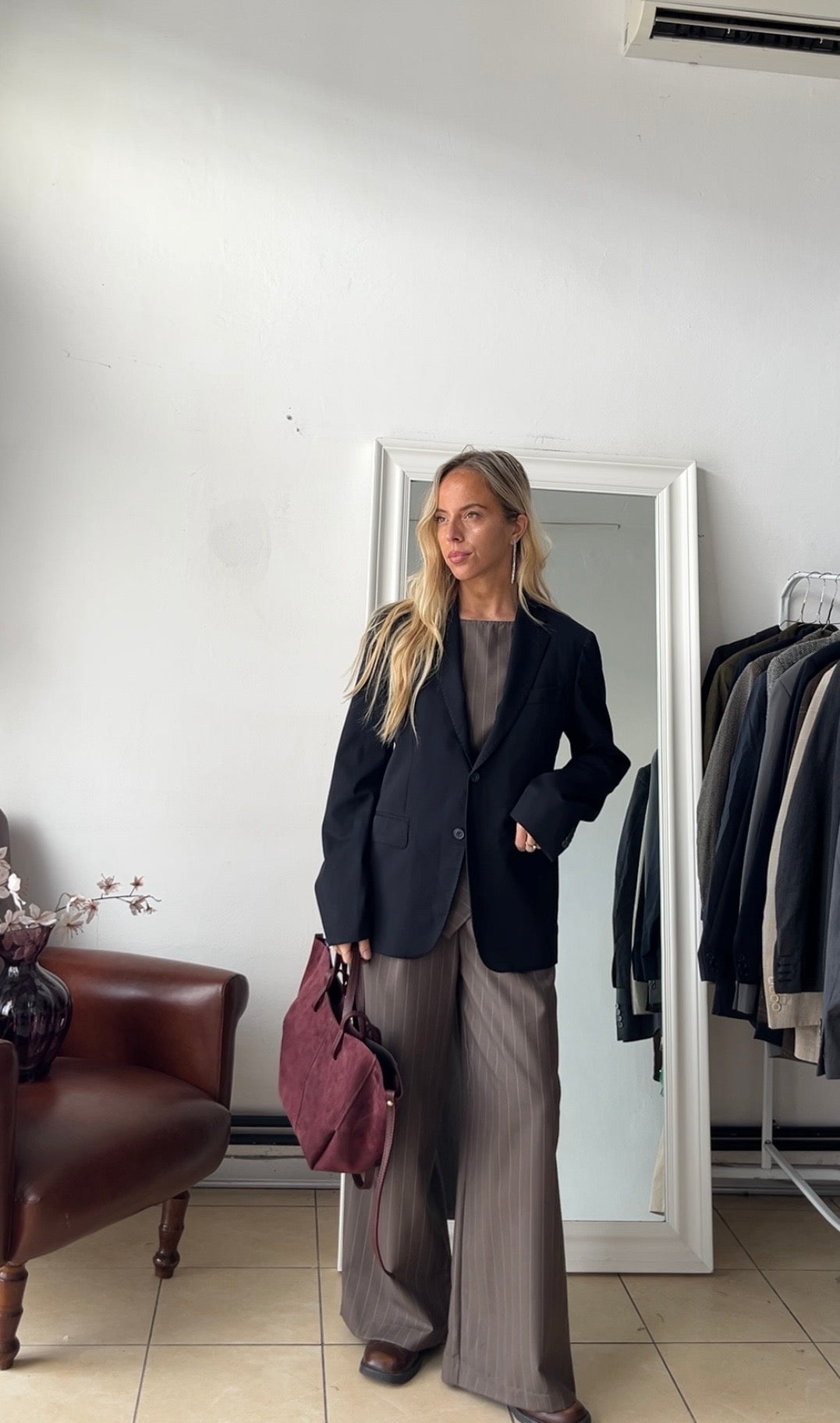 Blazer 44% lana slim blu scuro