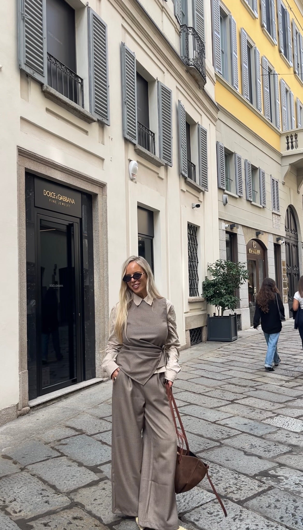 Pantalone Gabry 100% lana vergine made in Italy quadretti