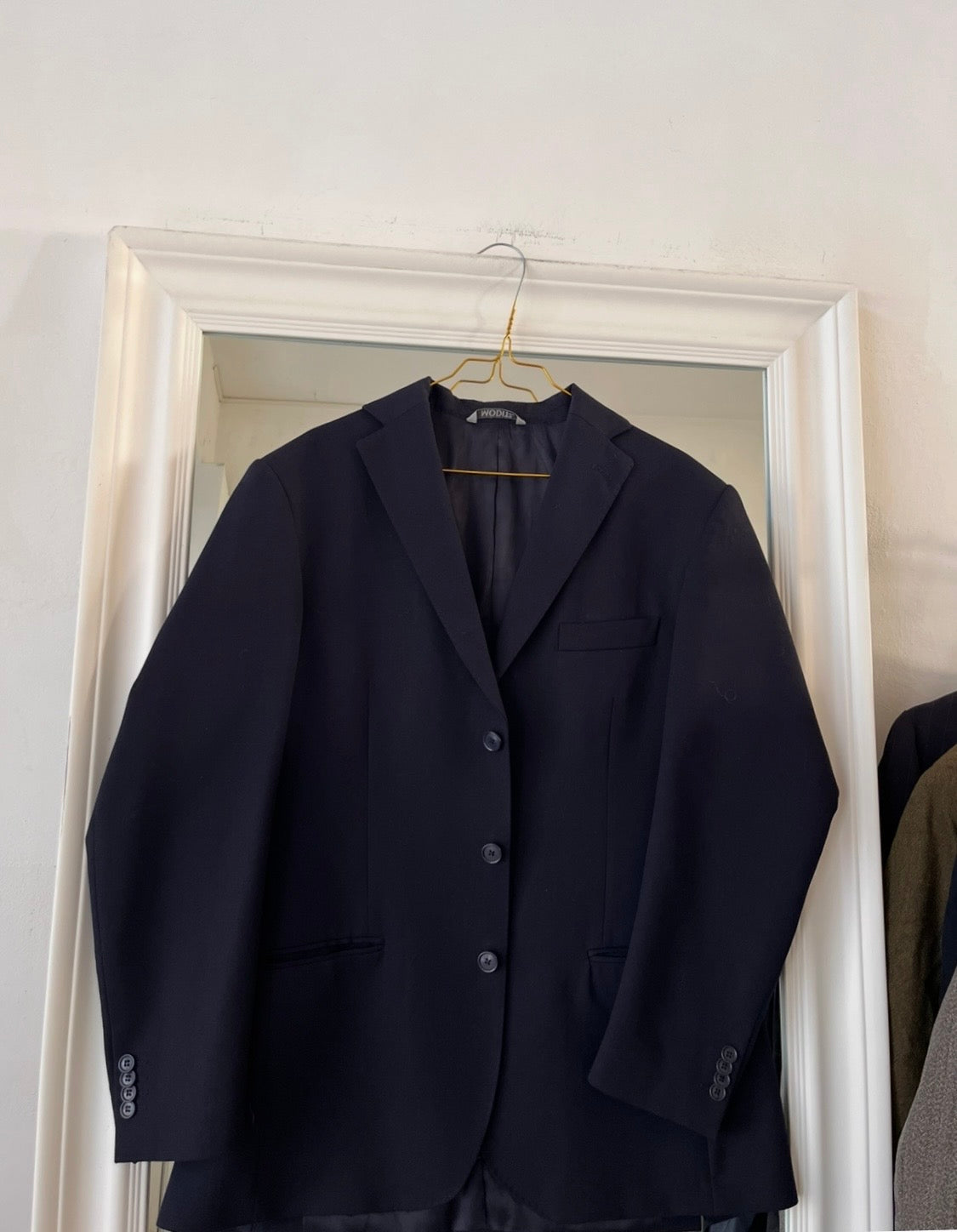 Blazer 100% lana blu scuro oversize