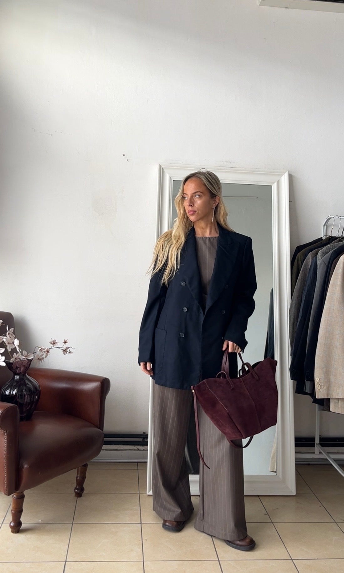 Giacca Cerruti doppiopetto 100% lana blu scuro oversize