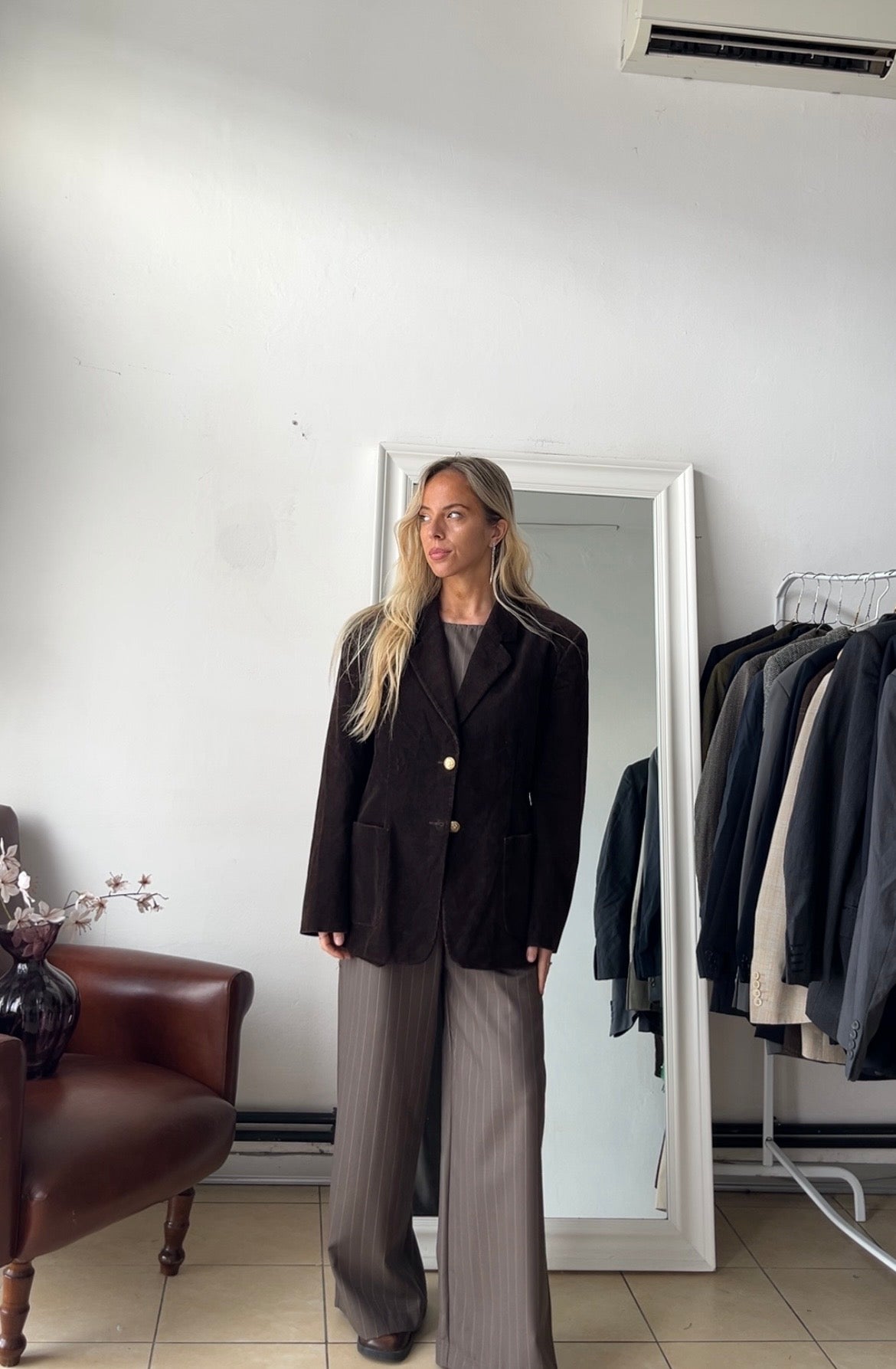 Blazer cioccolato 100% cotone