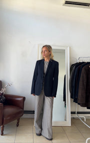 Blazer 44% lana blu scuro slim