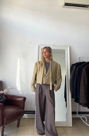Blazer Lana e cashmere quadretti oversize