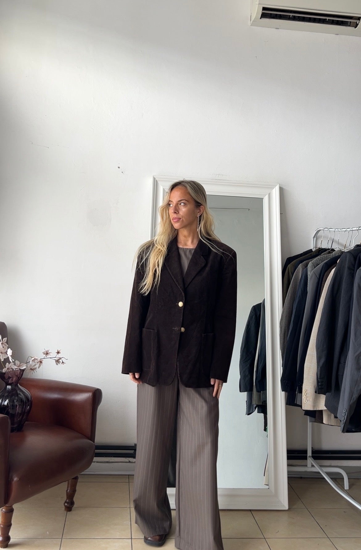 Blazer cioccolato 100% cotone