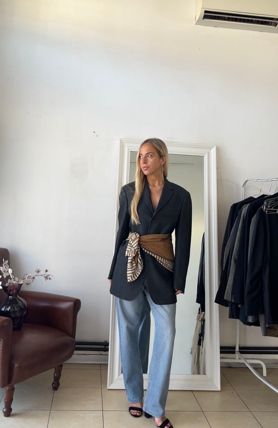 Blazer Pal Zileri grigio 100% lana