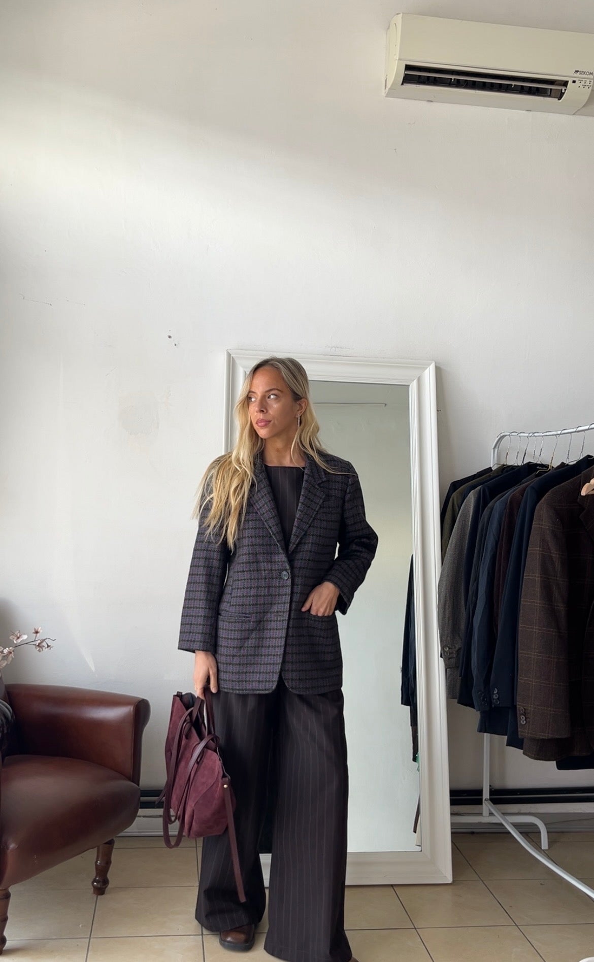 Blazer 100% lana slim fit
