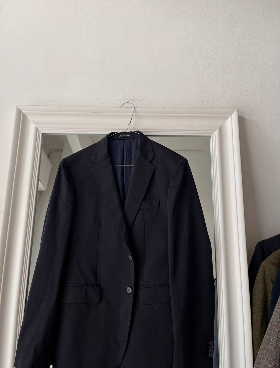 Blazer 44% lana slim blu scuro