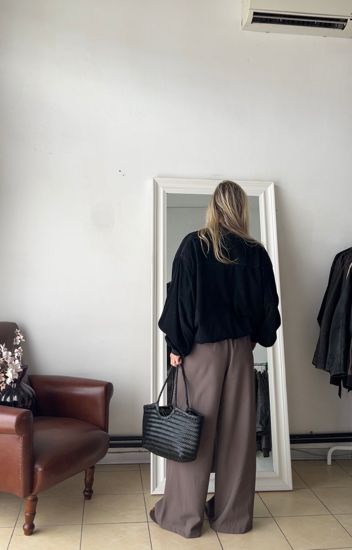 Giacca 100% vera pelle nera